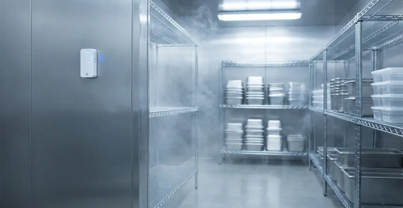 Capteur de température connecté dans une chambre froide professionnelle