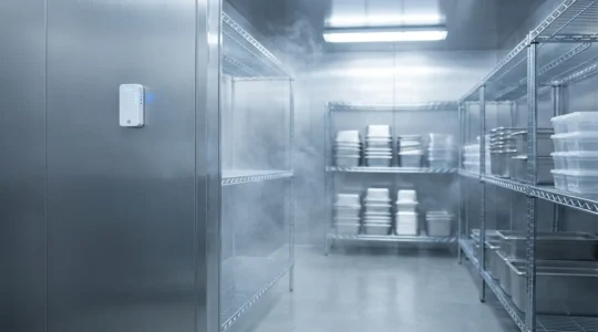 Capteur de température connecté dans une chambre froide professionnelle