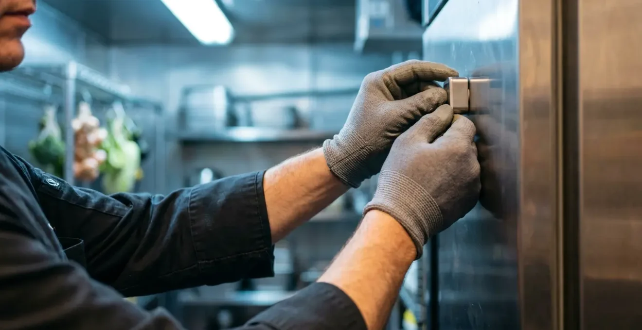 Installation d'un capteur sans fil sur la paroi d'une chambre froide
