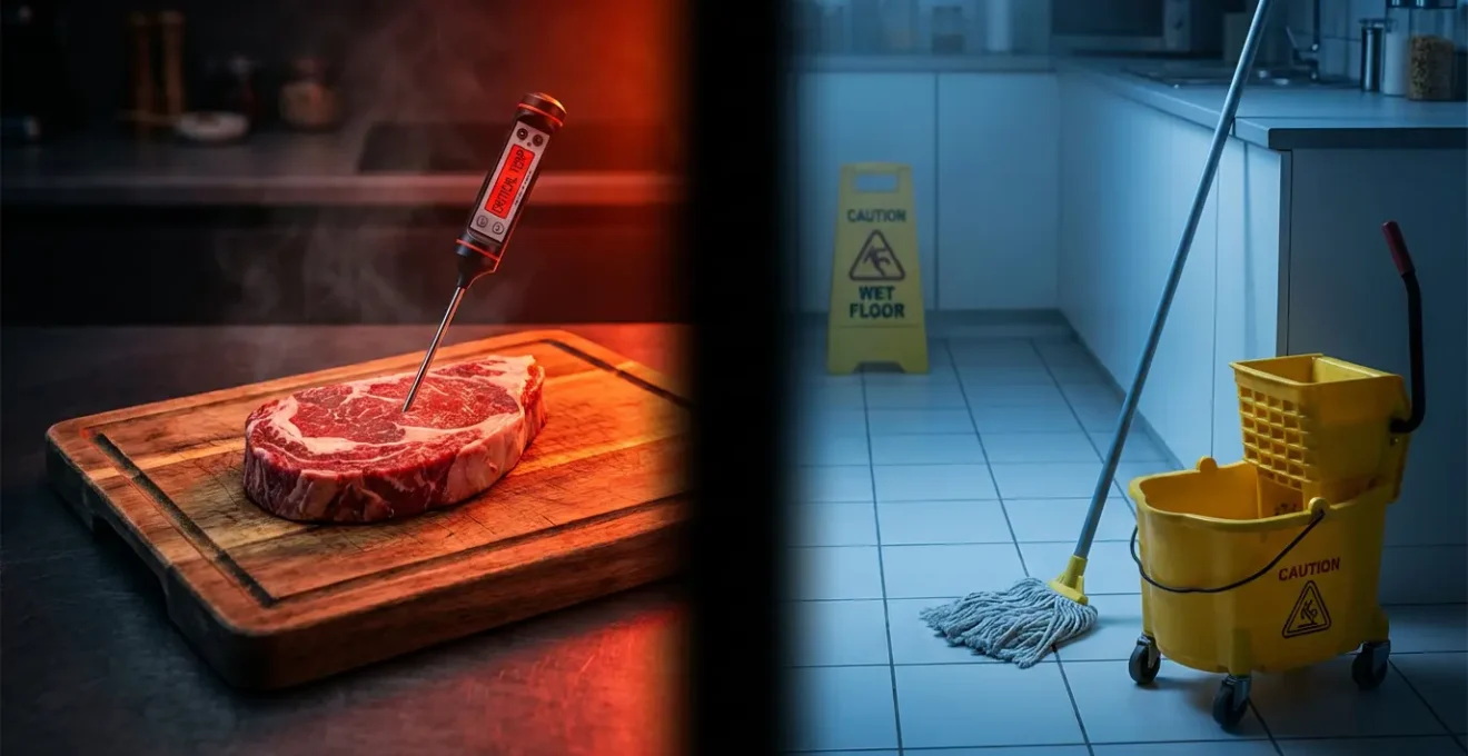 Schéma visuel illustrant la différence entre un point critique et une bonne pratique d'hygiène